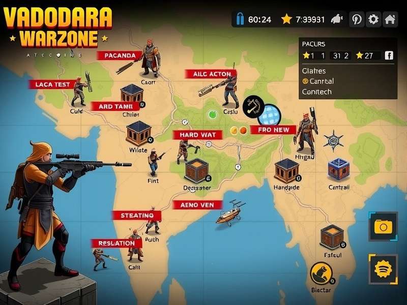 Vadodara Warzone gameplay screenshot showing battle action